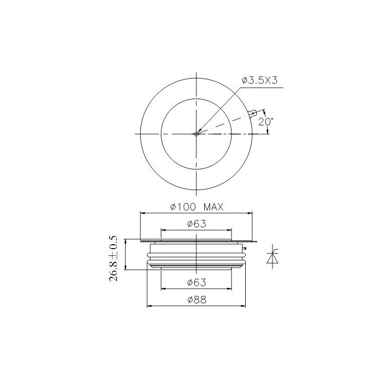 Y65KPJ-19-30 Tyrystor PCT Y65KPJ-19-30 Tyrystor PCT