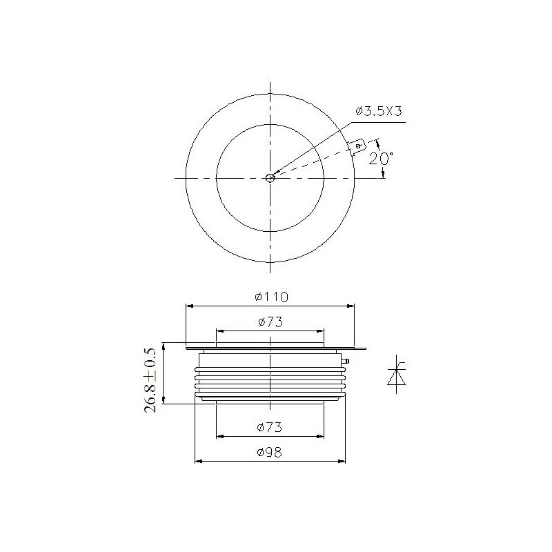 Y76KPE-40-16 Tyrystor PCT Y76KPE-40-16 Tyrystor PCT