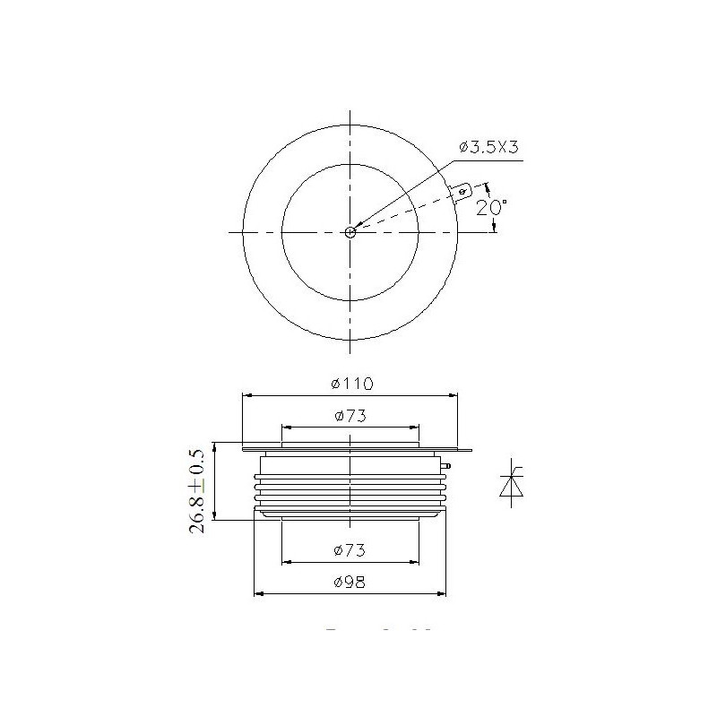 Y76KPJ-24-35 Tyrystor PCT Y76KPJ-24-35 Tyrystor PCT