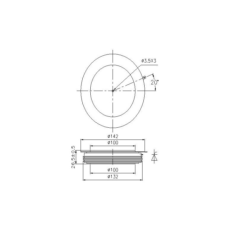 Y100KG-48-20 Tyrystor rapid Y100KG-48-20 Tyrystor rapid
