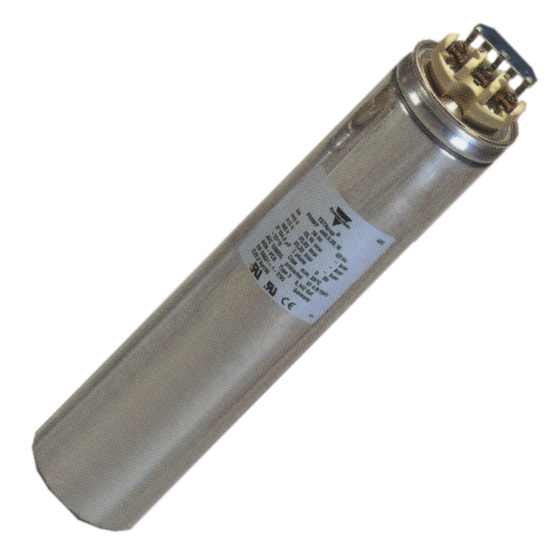 Cylindrical capacitors for power factor correction