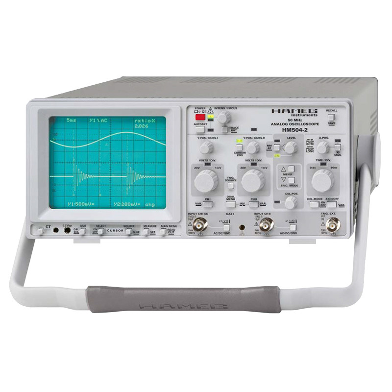 2x 50MHz analoginis osciloskopas - HM 504