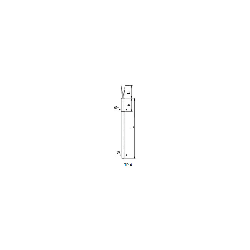 Senzor de temperatura pentru jacheta termoelectrica cu maneca. tip: tp 4 Senzor de temperatura pentru jacheta termoelectrica cu maneca. tip: tp 4