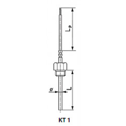 Capteur de température thermoélectrique ou résistif. Type: KT1