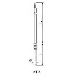 Sensor termoeléctrico o de temperatura resistiva. Tipo: KT2