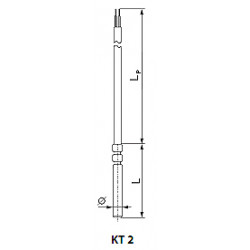 Thermoelectric or resistant temperature sensor. Type kt2
