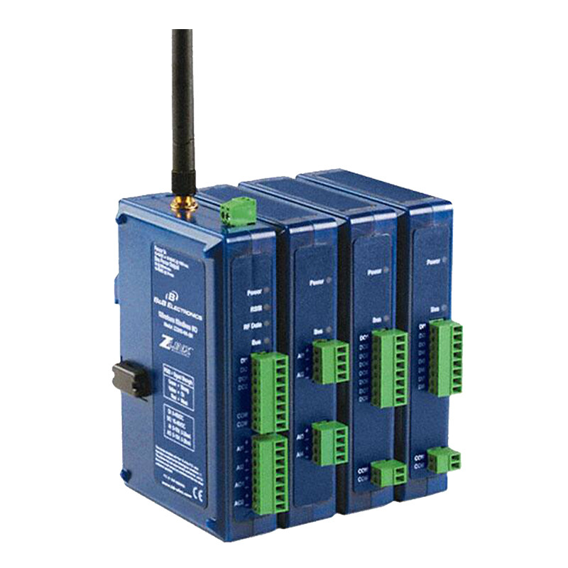 2,4 GHz radijo modulis su analoginiais - skaitmeniniais įėjimais - išėjimais, DIN bėgiams