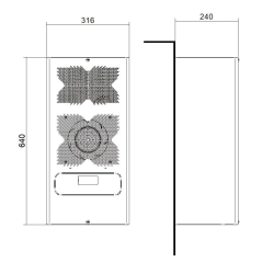 Klimatyzator zewnętrzny 880 W, 230 V NOX08B0E1U00009