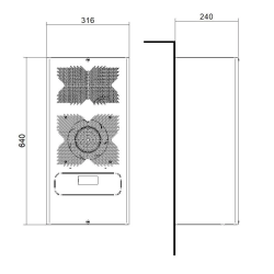 Klimatyzator zewnętrzny 880 W, 400/460 V NOX08K0E1C00000