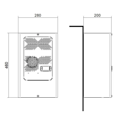 Klimatyzator wewnętrzny 380 W, 230 V NXT04B0T1U00000