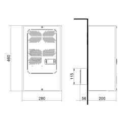 Klimatyzator wewnętrzny 380 W, 400/460 V NXT04K0T1C00009