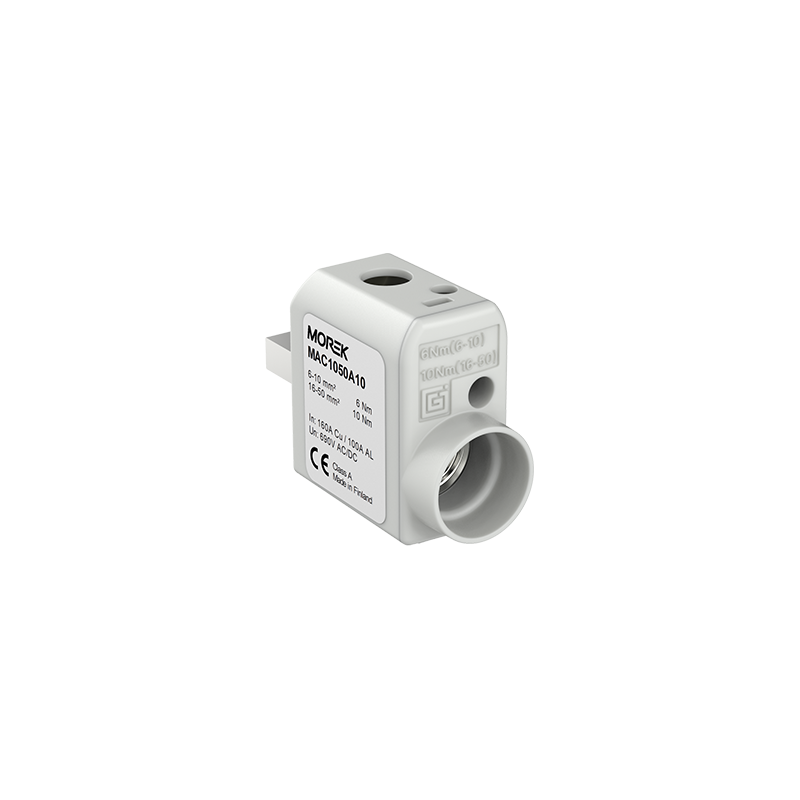 SR50 1xAl/Cu 6-50mm² 690V Insulated device terminal MAC1050A10 SR50 1xAl/Cu 6-50mm² 690V Insulated device terminal MAC1050A10