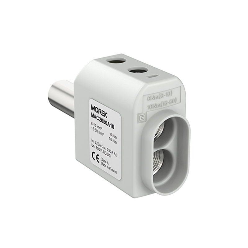 SR2x50RB 2xAl/Cu 6-50mm² 690V Insulated device terminal MAC2050A10 SR2x50RB 2xAl/Cu 6-50mm² 690V Insulated device terminal MAC2050A10