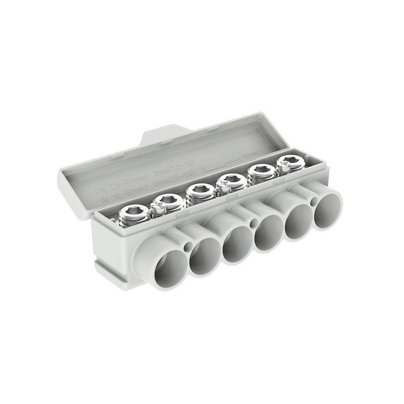 SLT50-6-3 żółto-zielony Al 10-50/Cu 2.5-35 + 3x2,5mm2 1000V blok dystrybucyjny MAS6051Y10 SLT50-6-3 żółto-zielony Al 10-50/Cu 2.5-35 + 3x2,5mm2 1000V blok dystrybucyjny MAS6051Y10