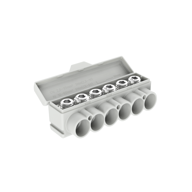 SLT50-6-3 szary Al 10-50/Cu 2.5-35 + 3x2,5mm2 1000V blok dystrybucyjny MAS6051A10 SLT50-6-3 szary Al 10-50/Cu 2.5-35 + 3x2,5mm2 1000V blok dystrybucyjny MAS6051A10