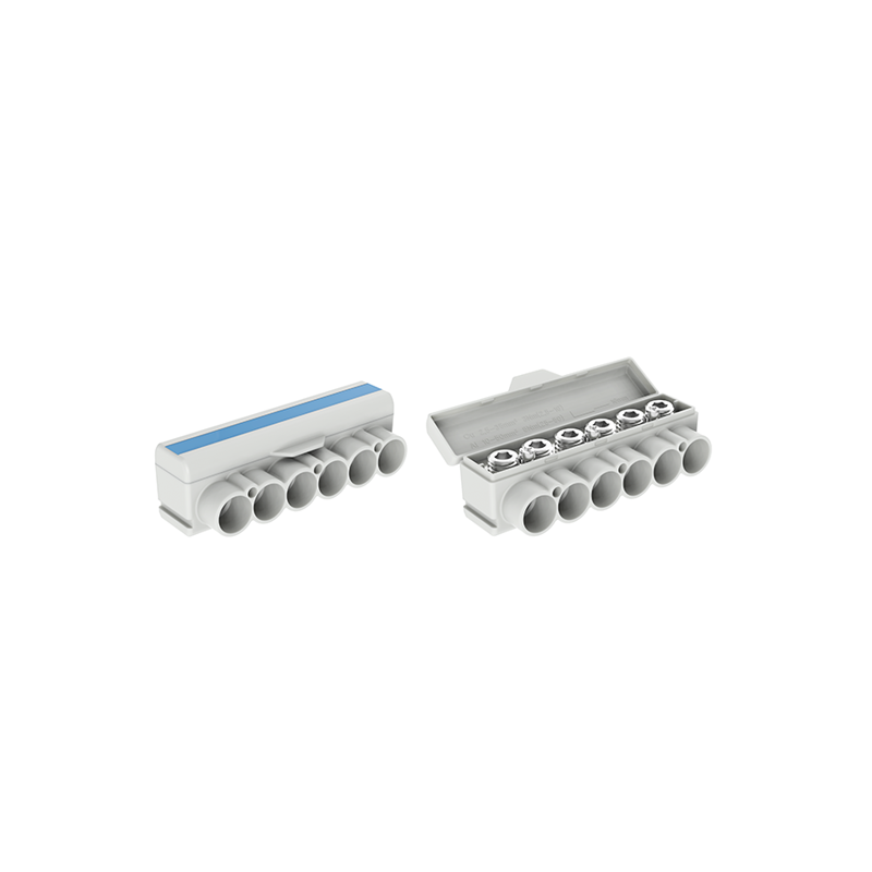 SLT50-6-3 niebieski Al 10-50/Cu 2.5-35 + 3x2,5mm2 1000V blok dystrybucyjny MAS6051B10 SLT50-6-3 niebieski Al 10-50/Cu 2.5-35 + 3x2,5mm2 1000V blok dystrybucyjny MAS6051B10