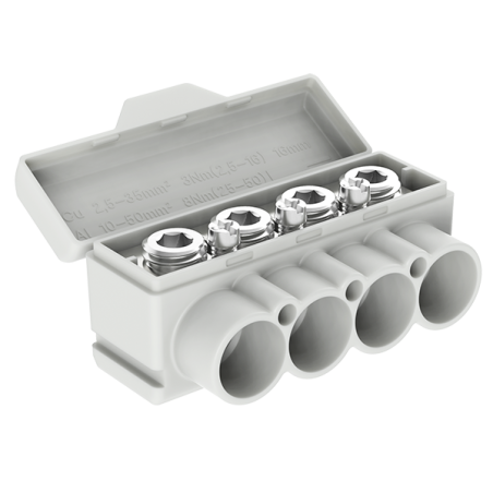 SLT50-4-3 żółto-zielony Al 10-50/Cu 2.5-35 + 3x2,5mm2 1000V blok dystrybucyjny MAS4051Y10