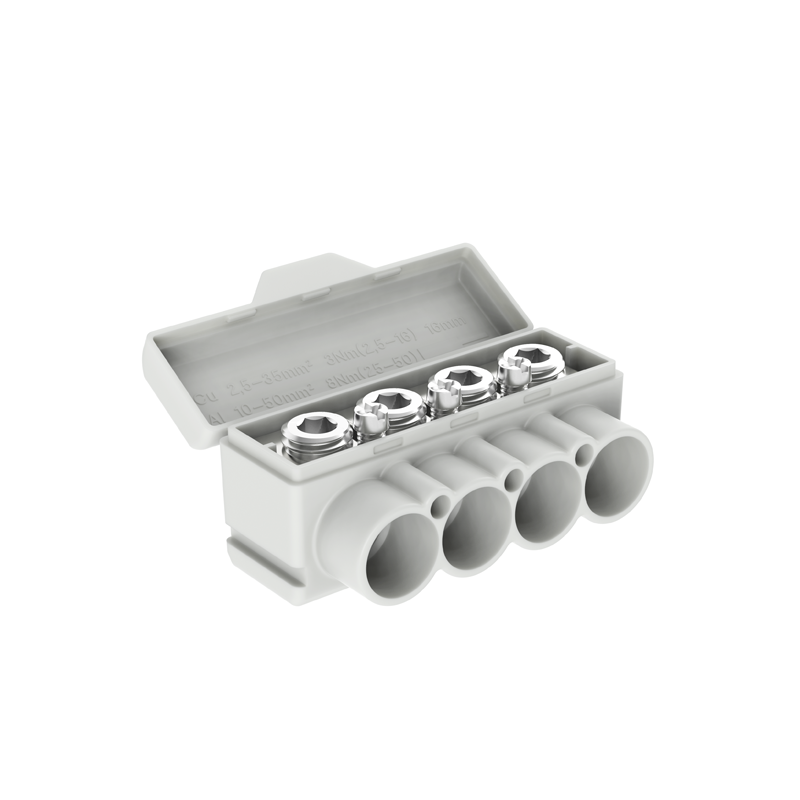 SLT50-4-3 szary Al 10-50/Cu 2.5-35 + 3x2,5mm2 1000V blok dystrybucyjny MAS4051A10 SLT50-4-3 szary Al 10-50/Cu 2.5-35 + 3x2,5mm2 1000V blok dystrybucyjny MAS4051A10