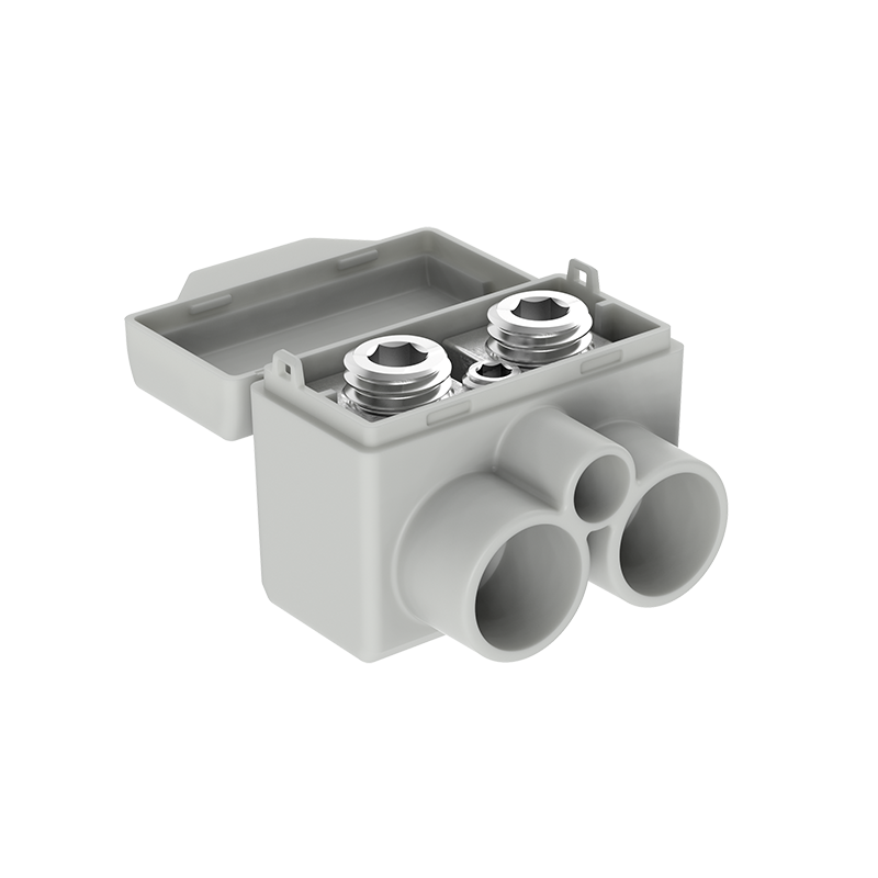 SLT50-2-1 Blok dystrybucyjny żółto-zielony Al 10-50/Cu 2.5-35 mm2 + 1,5-6mm2, 1000V MAS2051Y10