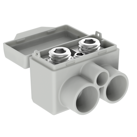 SLT50-2-1 distribution block gray Al 10-50/Cu 2.5-35 + 1.5-6 mm2 1000V MAS2051A10