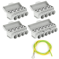 SLT50 Al 10-50/Cu 2.5-35 mm² 1000V, Zestaw: blok rozdzielczy 3xSLT50-4 + 1xSLT50-6 MAS50SET01