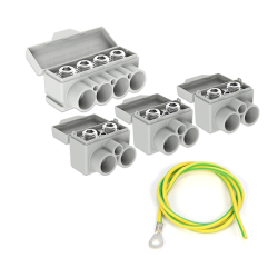 SLT50 Al 10-50/Cu 2.5-35 mm² 1000V, Set: distribution block 3xSLT50-2-1 + 1xSLT50-4-3 MAS50SET02