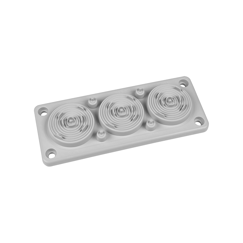 RMC3 IP65 multi-hole cable gland light gray RAL 7032 UL94 V0 MBA9N07X11