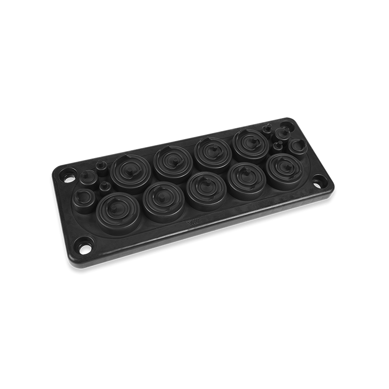 RMC17 IP65 RAL 9005 black, Multi-hole bushing, UL94 V-0 version MBA1N17B11 RMC17 IP65 RAL 9005 black, Multi-hole bushing, UL94 V-0 version MBA1N17B11