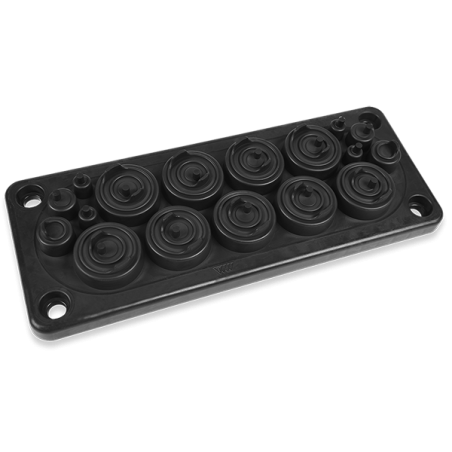 RMC17 IP65 RAL 9005 kolor czarny, Przepust wielootworowy, wersja UL94 V-0 MBA1N17B11