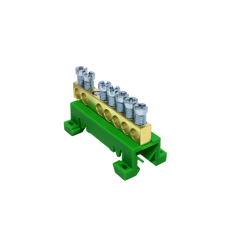 PE7 green 7x16mm² grounding terminal block MAD0007G15