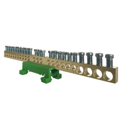 PE24 kolor zielony 24x16mm² Listwa zaciskowa uziemiająca MAD0024G15