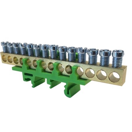 PE14 green 14x16mm² grounding terminal block IP00 MAD0014G00