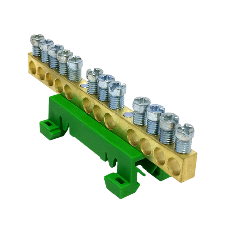 PE12 kolor zielony 12x16mm² Listwa zaciskowa uziemiająca MAD0012G15