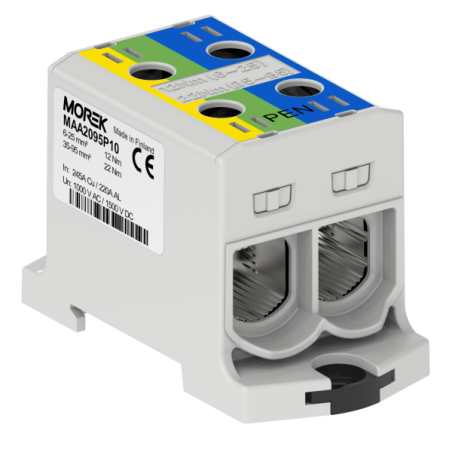 OTL-PEN95 żółty/zielony/niebieski 2xAl/Cu 6-95mm² 1000V AC / 1500V DC Złącze uniwersalne MAA2095P10