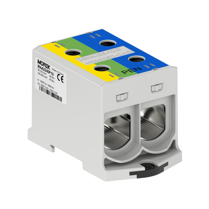 OTL-PEN240 yellow/green/blue 2xAl/Cu 35-240mm² 1000V AC / 1500V DC Universal connector MAA2240P10 OTL-PEN240 yellow/green/blue 2xAl/Cu 35-240mm² 1000V AC / 1500V DC Universal connector MAA2240P10