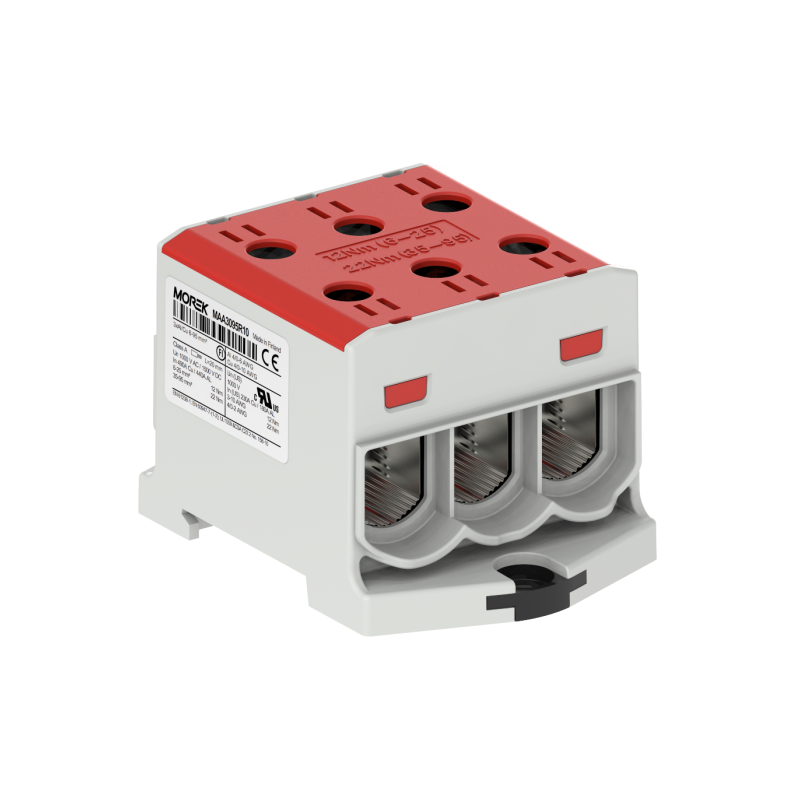 OTL95-3 kolor czerwony 3xAl/Cu 6-95mm² 1000V AC / 1500V DC Zacisk uniwersalny MAA3095R10 OTL95-3 kolor czerwony 3xAl/Cu 6-95mm² 1000V AC / 1500V DC Zacisk uniwersalny MAA3095R10