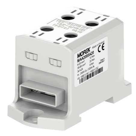 OTL95-2B szary 2xAl/Cu 6-95mm²/3x1x24 1000V AC / 1500V DC Złącze uniwersalne z wejściem na szynę