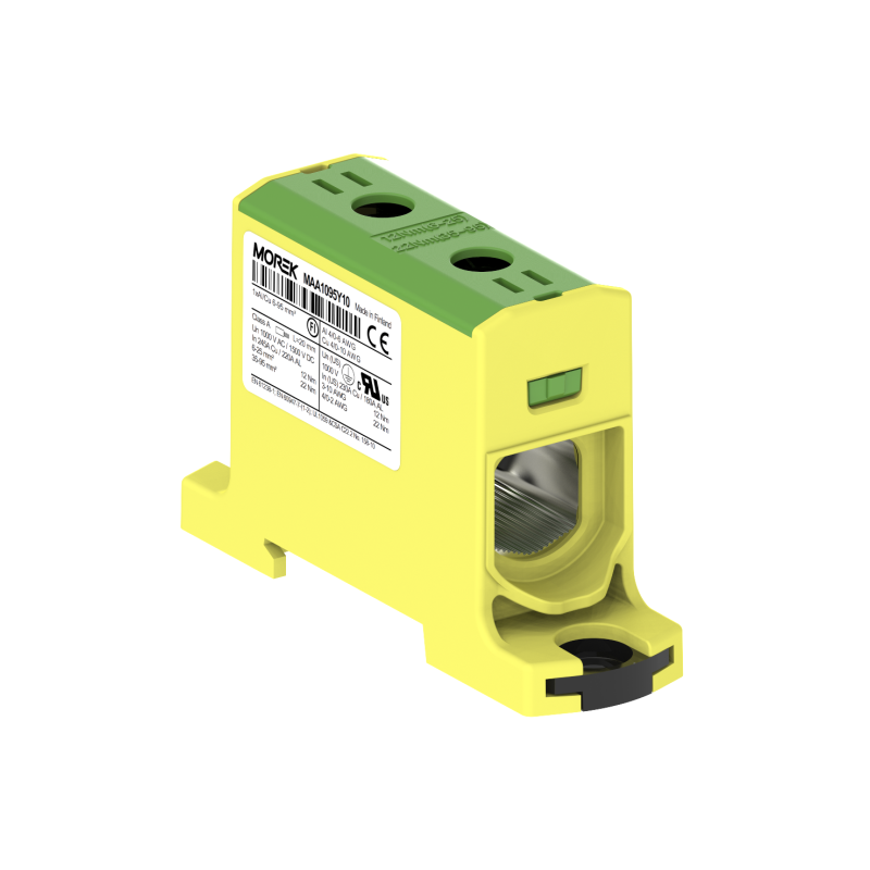 OTL95 yellow-green color 1xAl/Cu 6-95mm² 1000V AC / 1500V DC Universal terminal MAA1095Y10 OTL95 yellow-green color 1xAl/Cu 6-95mm² 1000V AC / 1500V DC Universal terminal MAA1095Y10
