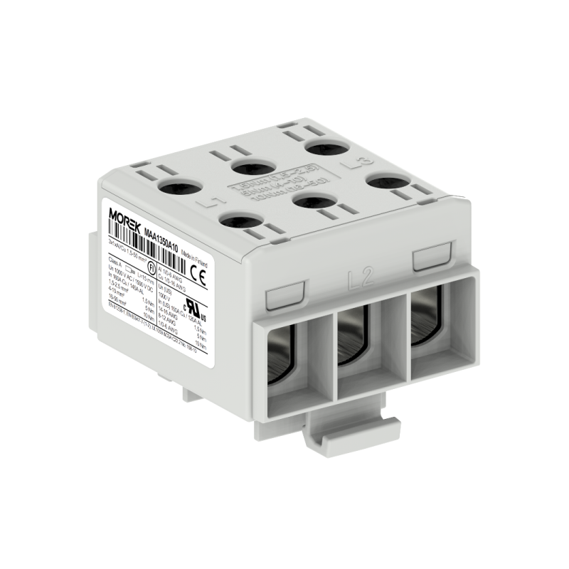 OTL50-3x kolor szary 3x1xAl/Cu 1,5-50mm² 1000V AC / 1500V DC Zacisk uniwersalny MAA1350A10 OTL50-3x kolor szary 3x1xAl/Cu 1,5-50mm² 1000V AC / 1500V DC Zacisk uniwersalny MAA1350A10