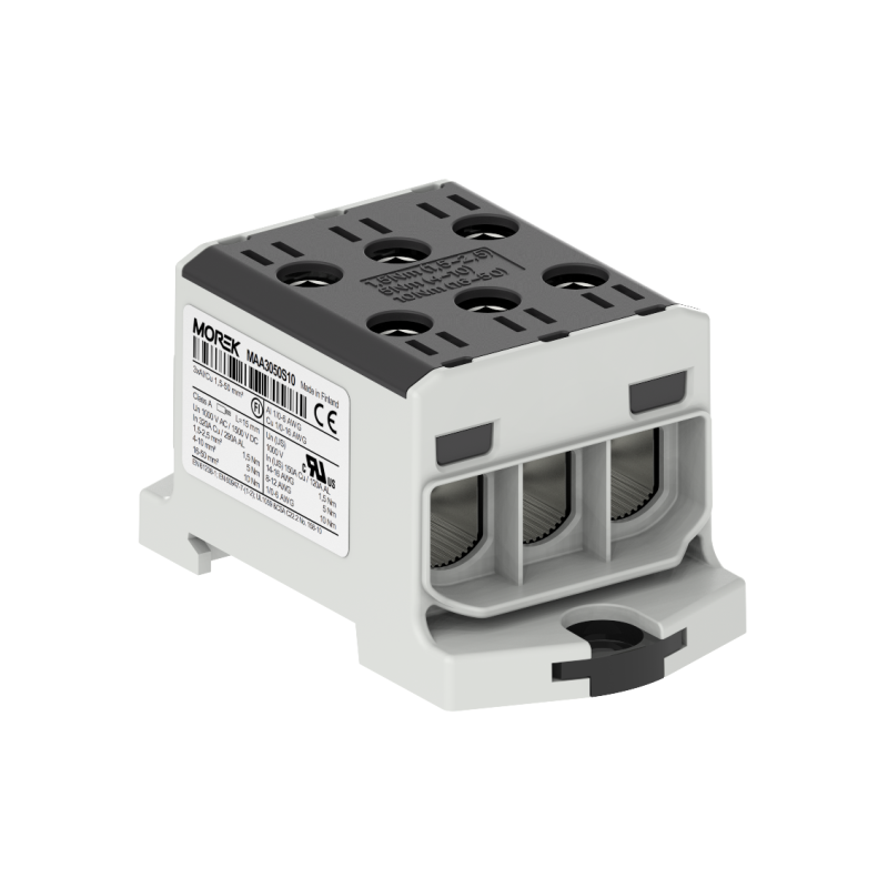 OTL50-3 kolor czarny 3xAl/Cu 1,5-50mm² 1000V AC / 1500V DC Zacisk uniwersalny MAA3050S10 OTL50-3 kolor czarny 3xAl/Cu 1,5-50mm² 1000V AC / 1500V DC Zacisk uniwersalny MAA3050S10