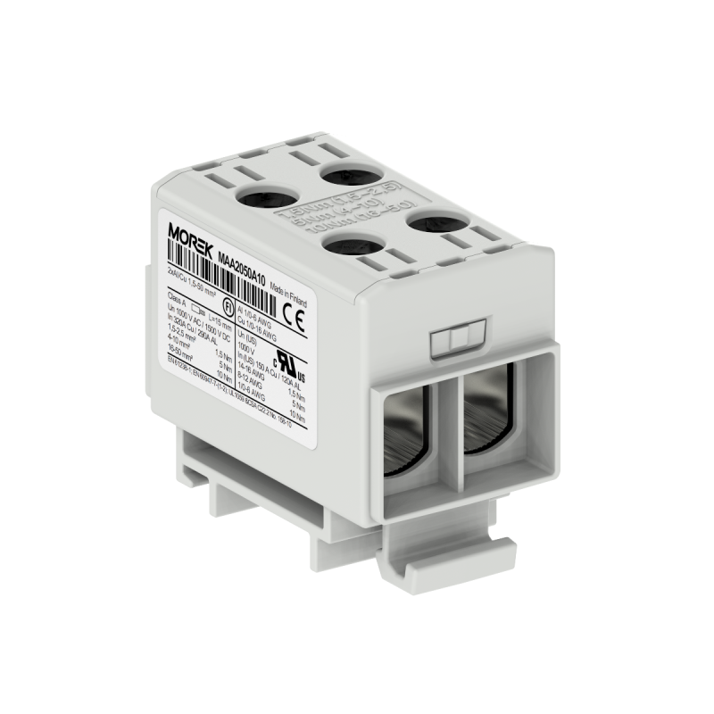 OTL50-2 kolor szary 2xAl/Cu 1,5-50mm² 1000V AC / 1500V DC Zacisk uniwersalny MAA2050A10 OTL50-2 kolor szary 2xAl/Cu 1,5-50mm² 1000V AC / 1500V DC Zacisk uniwersalny MAA2050A10
