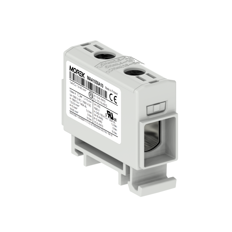 OTL50 kolor szary 1xAl/Cu 1,5-50mm² 1000V AC / 1500V DC Zacisk uniwersalny MAA1050A10 OTL50 kolor szary 1xAl/Cu 1,5-50mm² 1000V AC / 1500V DC Zacisk uniwersalny MAA1050A10