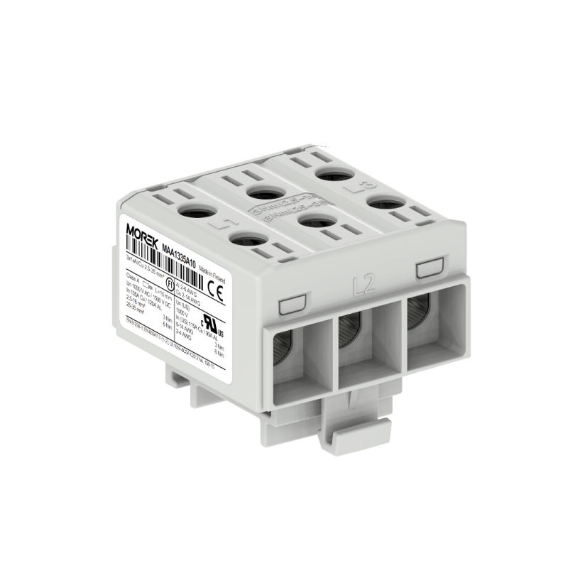 OTL35-3x kolor szary 3x1xAl/Cu 2,5-35mm² 1000V AC / 1500V DC Zacisk uniwersalny MAA1335A10