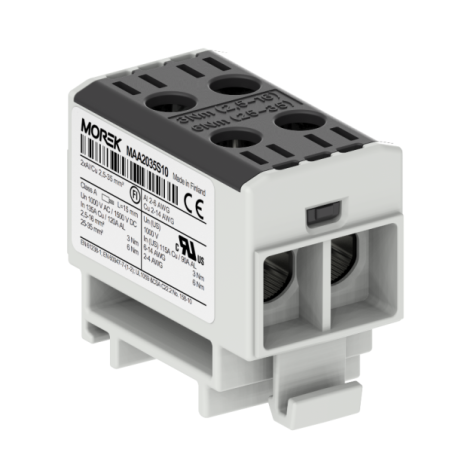 OTL35-2 black color 2xAl/Cu 2.5-35mm² 1000V AC / 1500V DC Universal terminal MAA2035S10
