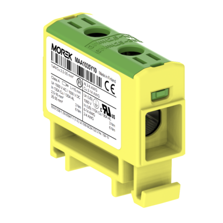 OTL35 kolor żółto-zielony 1xAl/Cu 2,5-35mm² 1000V AC / 1500V DC Zacisk uniwersalny MAA1035Y10
