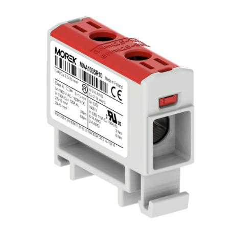 OTL35 red color 1xAl/Cu 2.5-35mm² 1000V AC / 1500V DC Universal terminal MAA1035R10