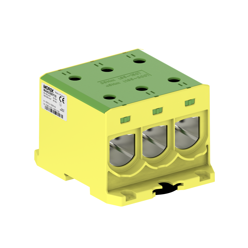 OTL300-3 yellow-green 3xAl/Cu 95-300mm² 1000V AC / 1500V DC Universal terminal MAA3300Y10 OTL300-3 yellow-green 3xAl/Cu 95-300mm² 1000V AC / 1500V DC Universal terminal MAA3300Y10