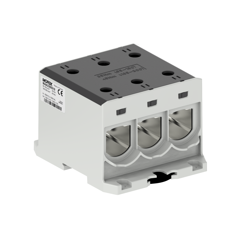 OTL300-3 czarny 3xAl/Cu 95-300mm² 1000V AC / 1500V DC Zacisk uniwersalny MAA3300S10 OTL300-3 czarny 3xAl/Cu 95-300mm² 1000V AC / 1500V DC Zacisk uniwersalny MAA3300S10