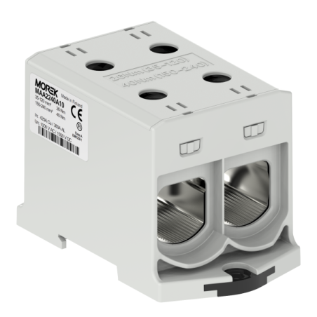 OTL240-2 kolor szary 2xAl/Cu 35-240mm² 1000V AC / 1500V DC Zacisk uniwersalny MAA2240A10