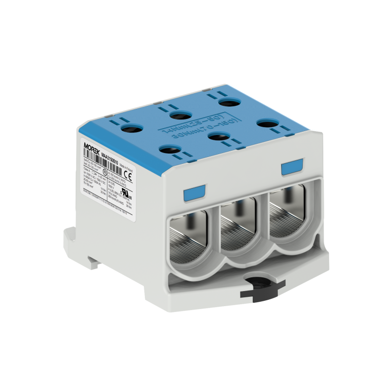 OTL150-3 kolor niebieski 3xAl/Cu 25-150mm² 1000V AC / 1500V DC Zacisk uniwersalny MAA3150B10 OTL150-3 kolor niebieski 3xAl/Cu 25-150mm² 1000V AC / 1500V DC Zacisk uniwersalny MAA3150B10